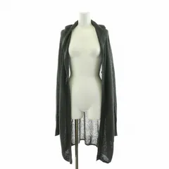 セオリーリュクス theory luxe ニット ラップカーディガン ロング フード 長袖 麻 リネン 38 M グレー /NQ