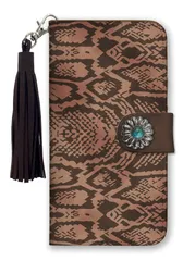 iPhone14 ケース 手帳型 アイフォン14 スマホケース フリンジ ストラップ付 コンチョ  おしゃれ 流行 アニマル柄 レオパード 豹柄 ヒョウ柄 牛柄 パイソン 蛇 可愛い カラー09