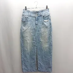 ◇ Θ AZUL BY MOUSSY アズール バイマウジー ロング タイト スカート サイズL ブルー系 レディース E  【1502060002011】のサムネイル