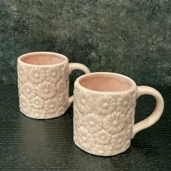 Francfranc フランフラン マグカップ ピンク 花 ペアカップ