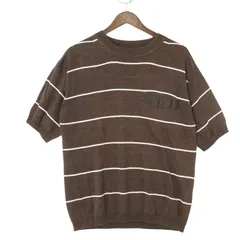 BLUE WORK ブルーワーク トゥモローランド 春夏★ 麻 ボーダー ニット Tシャツ サマーニット カットソー Sz.XS メンズ