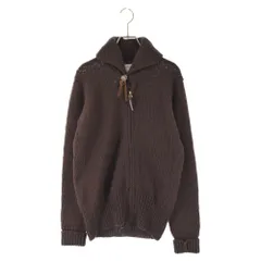VISVIM (ヴィスヴィム) STURGIS SWEATER フード付き ウールニット ジップアップ セーター ブラウン 0113205012005のサムネイル