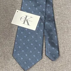 【NPA】タグ付き Calvin Klein CK カルバンクライン ネクタイ ネイビー 紺