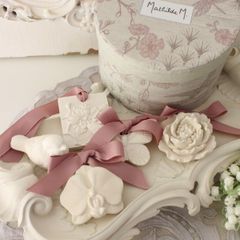 マチルドエム フランス センティッドデコ （限定ＢＯＸ5個セット  ティーフラワー764)  アロマストーン アロマ 飾り マチルドM Mathilde M. シャビーシック アンティーク風 輸入雑貨 アンティーク 雑貨 姫系 おしゃれ