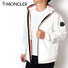 モンクレール MONCLER CARLES ドローコードロゴ ナイロンブルゾン【ホワイト】 1A00156 54A91 034/【2024SS】m-outer