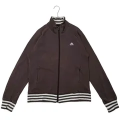 9815 adidas トラックジャケット スウェット 3ストライプ ブラウン XL