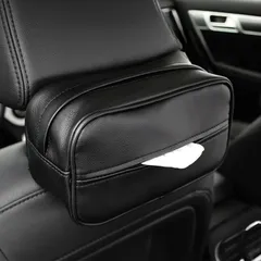 Crystal craft 車 ティッシュケース ティッシュホルダー 車用ティッシュケース 吊り下げティッシュケース おしゃれブラック(ブラック,  13x23x9cm)