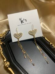 【K‘s store 2021】ピアス　925 ジルコン　ハート　No.071