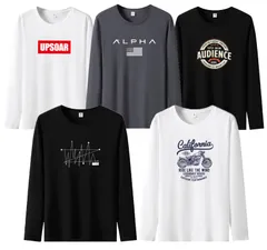 XL_ミックスカラ [AYISTELU] Tシャツ メンズ 長袖 5枚組 大きいサイズ おしゃれ メンズ 服 カジュアル ロングスリーブ tシャツ インナーシャツ 綿100 柔らかい 快適 (XL, ミックスカラ)