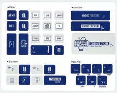 【中古】シール・ステッカー [単品] BTS(防弾少年団) キーボードステッカー 「グローバルオフィシャルファンクラブ ARMY」 会員特典 8期 ARMY MEMBERSHIP KIT(アーミーメンバーシップキット)同梱品