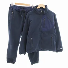 チャンピオン CHAMPION セットアップ ポーラテック製 フリース ジャケット イージーパンツ ロゴ 刺繍 M 紺 ネイビー /HO△ 0312