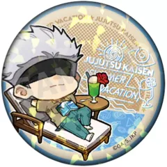 【中古】バッジ・ピンズ 五条悟 「呪術廻戦 トレーディングホログラム缶バッジ 夏休みver.」