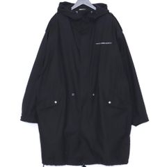 良品】アンダーカバー モッズコート メッセージプリント ジップ装飾