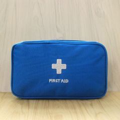 【新品】 お薬ポーチ メディカルポーチ マルチケース ポータブル トラベルアクセサリー 青