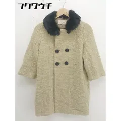 ◇ ◎ ROPE PICNIC ロペピクニック ダブルボタン 襟ファー 長袖 コート サイズ38 ベージュ レディース  【中古】 【1112010035268】のサムネイル