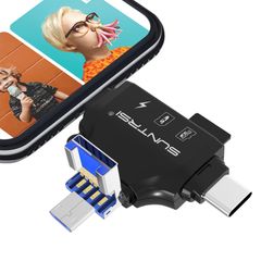 【人気商品】iOS/Type-C/USB/Android全対応 SD/TF読取 OTG対応 USB3.0マルチカードリーダー 高速データ転送 メモリカードリーダー 充電ポート カメラカードリーダー 4in1 カメラリーダー データ移行 SDカードリーダー 写真