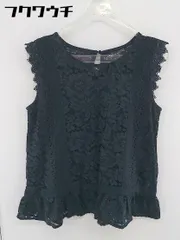 ◇ Simplicite シンプリシテェ ノースリーブ　総柄　レース カットソー ネイビー レディース  【中古】 【1106280005069】