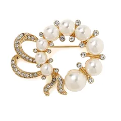 [ティグロス] TIGLOSS ブローチ コサージュ パール 卒業式 入学式 セレモニー ゴールド フォーマル ジャケット スーツ ギフト 結婚式 お呼ばれ ドレス パーティー ピン おしゃれ 5種 専用BOX付（スパークル） [スパークル]