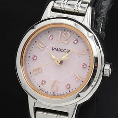 まんたろう wicca レディース 時計 ピンク　新品未使用 wicca シチズン ウィッカ ソーラー シンプルキュート KP5-166-14