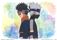 【中古】キャンバスボード・キャンバスアート はたけカカシ＆うちはオビト キャンバス風ボード 「一番くじ NARUTO-ナルト- 疾風伝 心を写す赤き瞳」 I賞