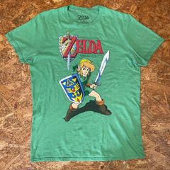 インポート品 ZELDA Tシャツ M グリーン ゼルダの伝説 半袖 Nintendo オフィシャル 任天堂 ユーズド USED 古着