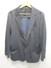 ◇ ⊂ SUIT SELECT スーツセレクト シャドーストライプ 長袖 2釦シングルジャケット サイズAB7 ダークネイビー系 メンズ E  【1507160010317】