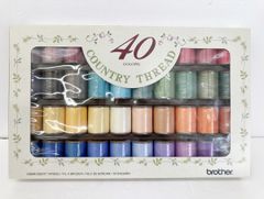 未使用 brother カントリー ミシン刺しゅう糸 40色セット■