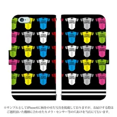 Softbank HAWKS 正規品 iPhone 15 Pro Max ケース 手帳型 スマホケース [デザイン:12.カラフルユニホーム/マグネットハンドあり] 福岡 ソフトバンク ホークス パターン グッズ