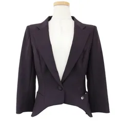 美品 FOXEY フォクシー ジャケット テーラード パープル 38(M) ウール ショート丈 ヘムライン ボタン DAISY LIN アウター ブレザー【レディース】のサムネイル