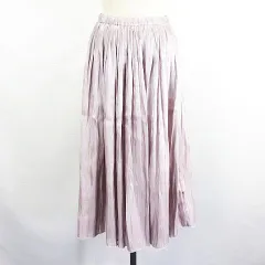 アースミュージック&エコロジー EARTH MUSIC & ECOLOGY スカート ボトムス ロング丈 ギャザー リバーシブル チュール イージー F ラベンダー ※EKM