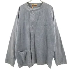 Nigel Cabourn LYBRO ナイジェルケーボン ライブロ ポルトガル製 長袖 ノーカラーシャツ 50 グレー メンズ 古着