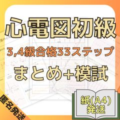 [紙媒体(A4)]心電図初級編3,4級合格33ステップ+模試