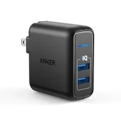 【新品・2営業日で発送】ANKER Anker PowerPort 2 Elite (USB急速充電器 24W 2ポート) 【PSE技術基準適合／PowerIQ搭載／折りたたみ式プラグ搭載】(A2023111)