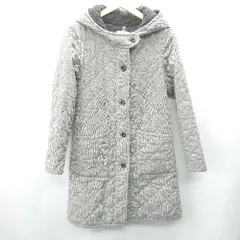 ◇ ⊇ URBAN RESEARCH DOORS 中綿 長袖 ツイードロングフードコート サイズ表記なし グレー レディース E  【1409240036838】