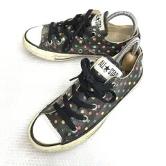 CONVERSE/コンバース★1B293/カラフルドット柄/ローカットスニーカー【US4/23.0/ブラック】sneakers/Shoes/trainers◆B-138