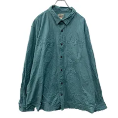 L.L.Bean 長袖 無地シャツ XL ミントグリーン系 エルエルビーン ボタン 胸ポケット シンプルシャツ 無地 春物 a710-6026のサムネイル