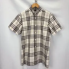 BURBERRY LONDON コットン　ボタンダウン チェックシャツ　BBW64-841-47 サイズM　日本製　07040203　01