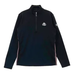 サイズ：M KAPPA GOLF カッパゴルフ  ハーフジップ 長袖Tシャツ  ブラック系 [240101503799] ゴルフウェア レディース ストスト