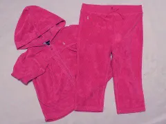 ラルフローレン ralph lauren アウトレット 子供服 女の子 24M 約 90cm ベビー服 長袖 ジップアップ パーカー パンツ ロング丈 ボトムス 2点 ピンク パイル 春 秋 冬 ★3 セットアップ キッズ ベビー 【中古】