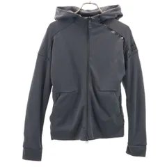 adidas アディダス トレーニング 長袖 ジップパーカー M グレー系 メンズ 古着