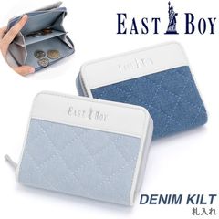 EASTBOY イーストボーイ 財布 二つ折財布 デニムキルト 札入れ コンパクト財布 デニム キルティング カジュアル キレイめ レディース 女の子 女子 学生 中学生 高校生 大人 カード入れ 小銭入れ お札入れ 通学 通勤 かわいい 人気 【CPT】