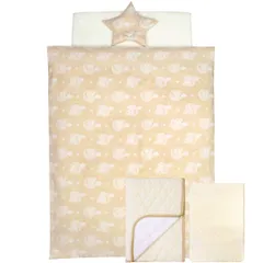 un doudou 日本製 ベビー布団セット 8点セット 70×120cm オーガニックコットン ダブルガーゼ ベビー用品 新品 新生児 全部洗える 出産準備 出産祝い ギフト RF