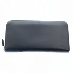 プラダ PRADA サフィアーノ レザー ラウンドファスナー ウォレット 長財布 ネイビー ブランド古着ベクトル 中古☆AA★●▲250318