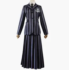 人気ドラマ ウェンズデー・アダムス スクールユニフォームコスチュームセット ハロウィン 日常