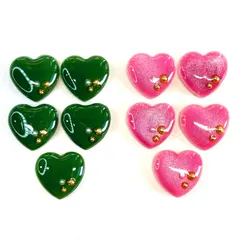 【ハンドメイド】素材 パーツ デコ レジン ハート