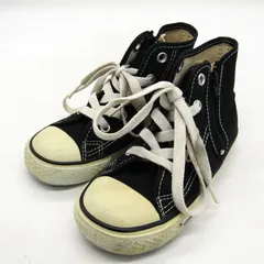 コンバース スニーカー ハイカット オールスター 3C1384 シューズ 靴 黒 キッズ 男の子用 17サイズ ブラック CONVERSE 【中古】