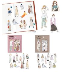 フレークシール アミ ステッカー amie sticker miw_81135_81140set 全6柄セット マインドウェイブシール mindwave
