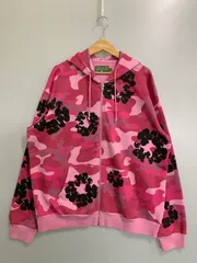 【中古品】 DENIM TEARS デニムティアーズ PINK CAMO COTTON WREATH ZIP HOODIE カモ柄 ジップフーディ 【142-250913-ks-41-min】