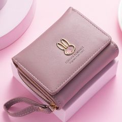 ☆ Purple ☆ Mini Tri-fold Wallet for Women, Cute dhwl188 Mini tri-fold wallet for women, wallet, tri-fold wallet, purse, wallet, mini wallet, small, for bills, coins, coin compartment, card storage, compact.