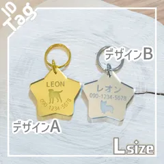 きらめく星の迷子札☆アクリルミラー　Lサイズ　全２色　名入れ無料